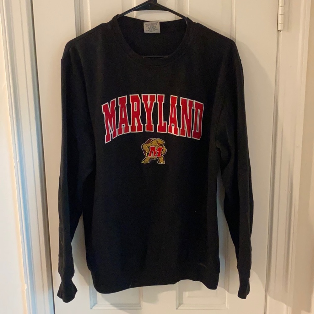 University of Maryland black crewneck